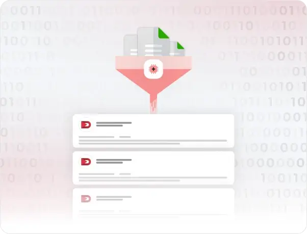 Duedel AI extraction and reconciliation workflow visual